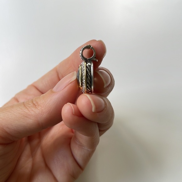 AUTH David Yurman Citrine Albion Pendant with Pave Diamonds - Picture 8 of 12